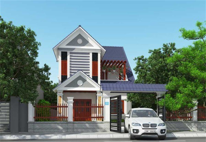 Thiết kế mẫu nhà 2 tầng 8x12m sang trọng | Xây nhà Phan Thiết